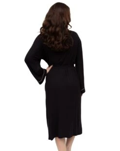 Cyberjammies Bonnie Jersey Long Dressing Gown - Black 9 Cyberjammies Bonnie Jersey Long Dressing Gown - Black -Belle Lingerie Store BELLE Bonnie 5061 cyberjammies bonnie jersey long dressing gown black 3
