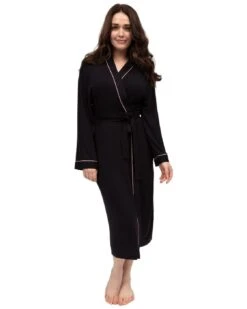 Cyberjammies Bonnie Jersey Long Dressing Gown - Black 11 Cyberjammies Bonnie Jersey Long Dressing Gown - Black -Belle Lingerie Store BELLE Bonnie 5061 cyberjammies bonnie jersey long dressing gown black 5