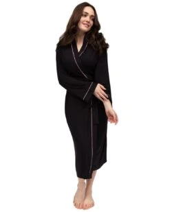Cyberjammies Bonnie Jersey Long Dressing Gown - Black 12 Cyberjammies Bonnie Jersey Long Dressing Gown - Black -Belle Lingerie Store BELLE Bonnie 5061 cyberjammies bonnie jersey long dressing gown black 6