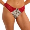 Freya Cherish Me Thong - Red Leopard
