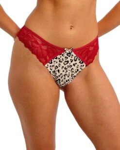 Freya Cherish Me Thong - Red Leopard