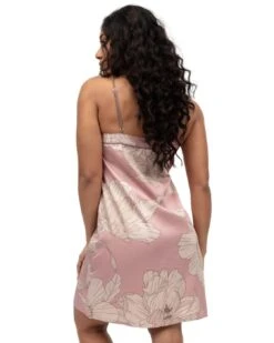 Cyberjammies Fable & Eve Fulham Woven Floral Print Strappy Short Nightdress - Pink Mix -Belle Lingerie Store BELLE Fable EveFulham 2259 cyberjammies fable eve fulham woven floral print strappy short nightdress pink mix 3