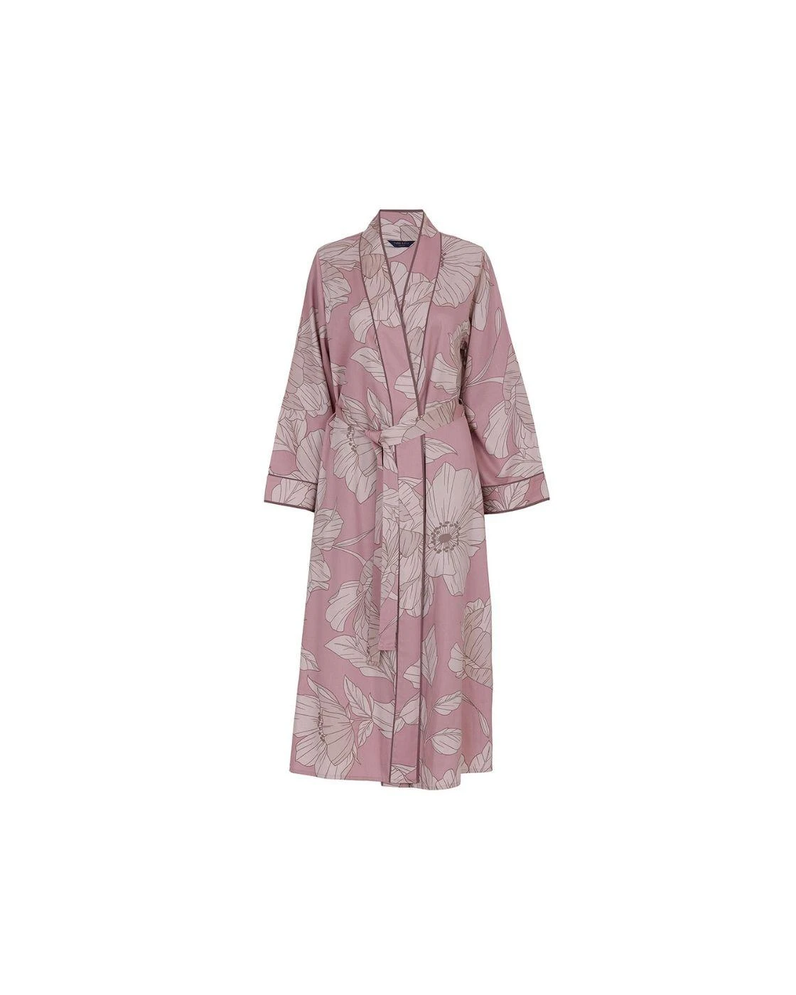 Cyberjammies Fable & Eve Fulham Woven Long Sleeve Floral Print Long Dressing Gown - Pink Mix 4 Cyberjammies Fable & Eve Fulham Woven Long Sleeve Floral Print Long Dressing Gown - Pink Mix - Image 4