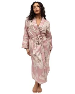 Cyberjammies Fable & Eve Fulham Woven Long Sleeve Floral Print Long Dressing Gown - Pink Mix 13 Cyberjammies Fable & Eve Fulham Woven Long Sleeve Floral Print Long Dressing Gown - Pink Mix -Belle Lingerie Store BELLE Fable EveFulham 2260 cyberjammies fable eve fulham woven long sleeve floral print long dressing gown pink mix 6