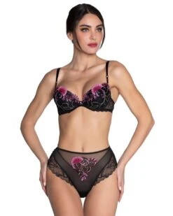 Lise Charmel Floraison Passion Retro Sexy Brief - Safran Rose -Belle Lingerie Store BELLE FloraisonPassion ACH1986 lise charmel floraison passion retro sexy brief safran rose 6