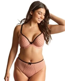 Panache Gabrielle High Waist Brazilian Brief - Flocked Spot -Belle Lingerie Store BELLE Gabrielle 11312 panache gabrielle high waist brazilian brief flocked spot 5