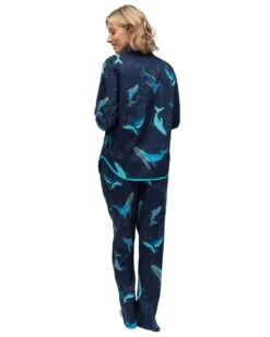 Cyberjammies Marina Whale Print Pyjama Top - Navy Mix -Belle Lingerie Store BELLE Marina 5018 cyberjammies marina whale print pyjama top navy mix 7
