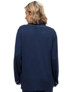 Cyberjammies Marina Revere Jersey Pyjama Top - Navy -Belle Lingerie Store BELLE Marina 5029 cyberjammies marina revere jersey pyjama top navy 3