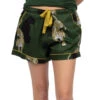 Cyberjammies Olive Leopard Print Shorts - Olive Green Mix