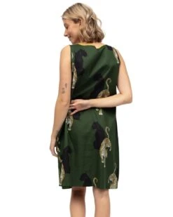 Cyberjammies Olive Leopard Print Short Nightdress - Olive Green Mix 9 Cyberjammies Olive Leopard Print Short Nightdress - Olive Green Mix -Belle Lingerie Store BELLE Olive 5004 cyberjammies olive leopard print short nightdress olive green mix 4