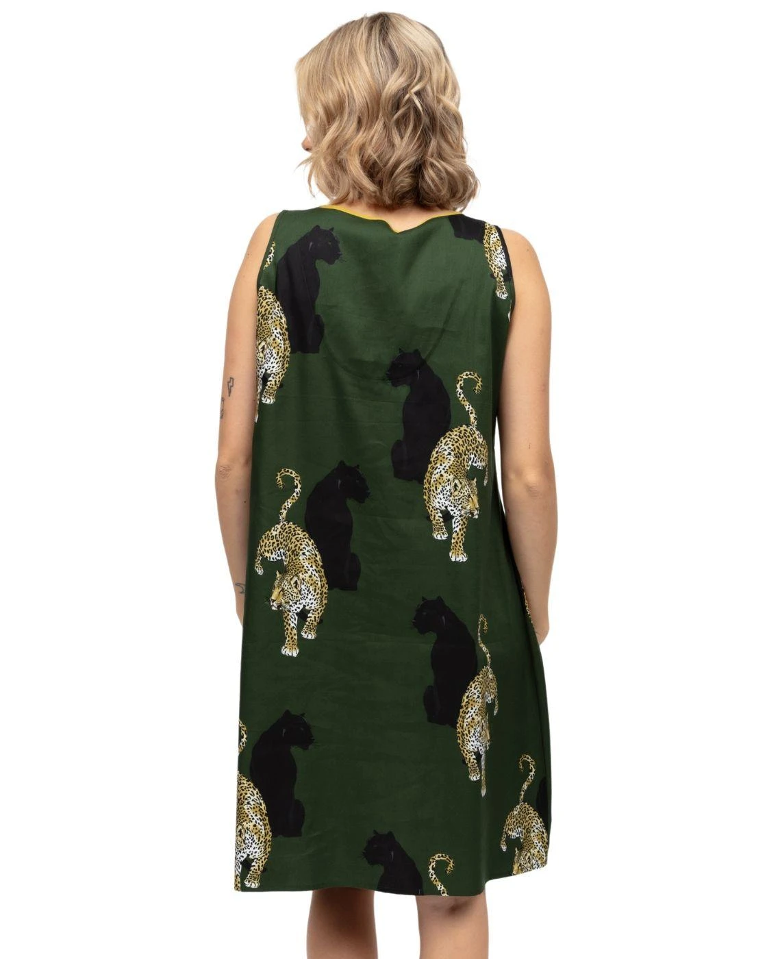 Cyberjammies Olive Leopard Print Short Nightdress - Olive Green Mix 5 Cyberjammies Olive Leopard Print Short Nightdress - Olive Green Mix - Image 5