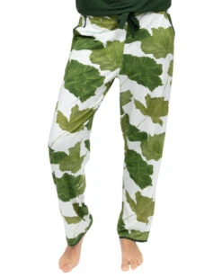 Cyberjammies Olive Leaf Printed Jersey Pyjama Bottoms - Olive Green Mix