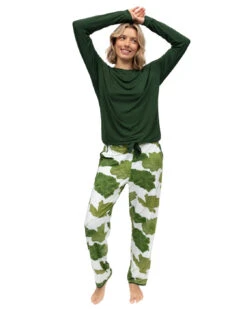 Cyberjammies Olive Leaf Printed Jersey Pyjama Bottoms - Olive Green Mix 11 Cyberjammies Olive Leaf Printed Jersey Pyjama Bottoms - Olive Green Mix -Belle Lingerie Store BELLE Olive 5006 cyberjammies olive leaf printed jersey pyjama bottoms olive green mix 4
