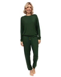 Cyberjammies Olive Jersey Pyjama Bottoms - Olive Green -Belle Lingerie Store BELLE Olive 5012 cyberjammies olive jersey pyjama bottoms olive green 4