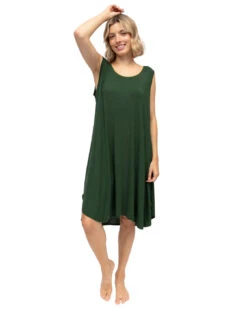 Cyberjammies Olive Jersey Swing Nightdress - Olive Green -Belle Lingerie Store BELLE Olive 5015 cyberjammies olive jersey swing nightdress olive green 4