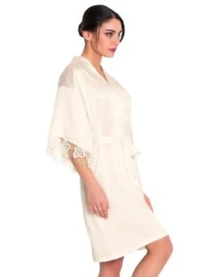 Lise Charmel Princesse Iris Mid-Length Negligee Gown - Ecru Nacre 7 Lise Charmel Princesse Iris Mid-Length Negligee Gown - Ecru Nacre -Belle Lingerie Store BELLE PrincesseIris ALH2081 lise charmel princesse iris mid length negligee gown ecru nacre 3