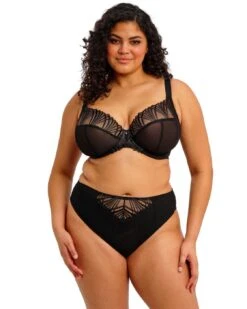 Elomi Reja Brazilian Brief - Black 10 Elomi Reja Brazilian Brief - Black -Belle Lingerie Store BELLE Reja EL303155 elomi reja brazilian brief black 5